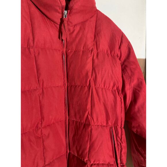 Nuage Duvet Down Puffer Coat Red Women’s L - Picture 11 of 12